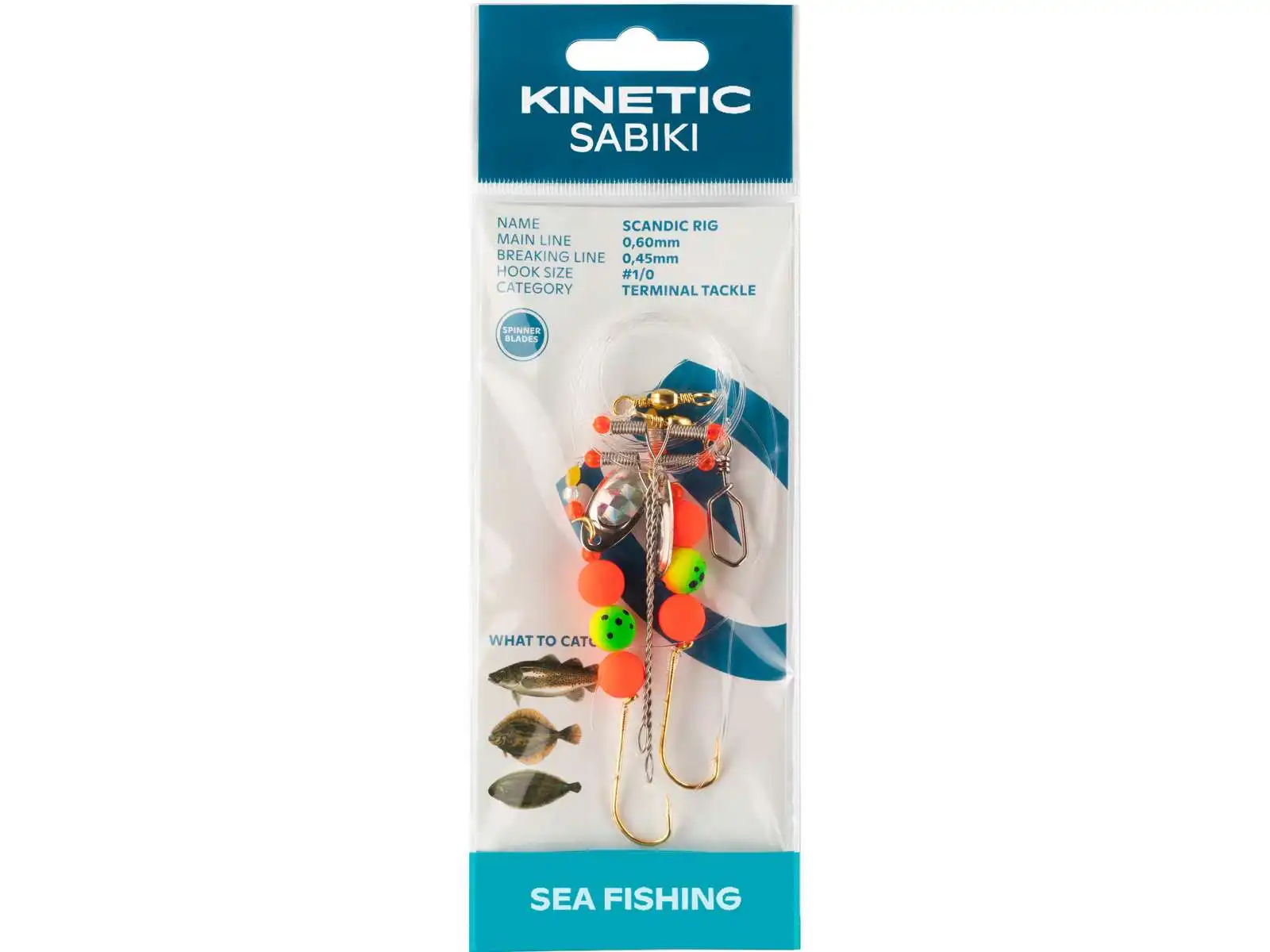Kinetic Sabiki Scandic #1/0 110cm Fire Tiger
