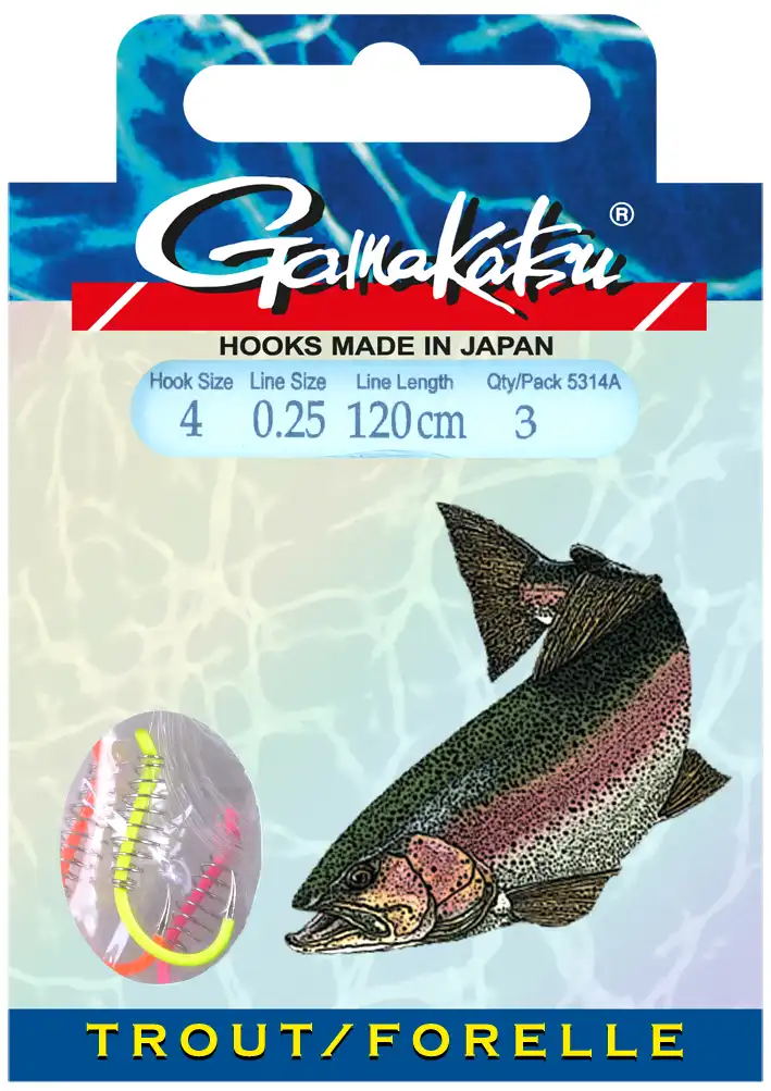Gamakatsu Booklet Trout Multi Color SPL 120cm #8 0,20mm