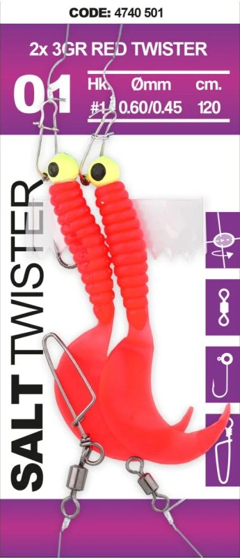 Spro Salt Twister 01 1,2m Red