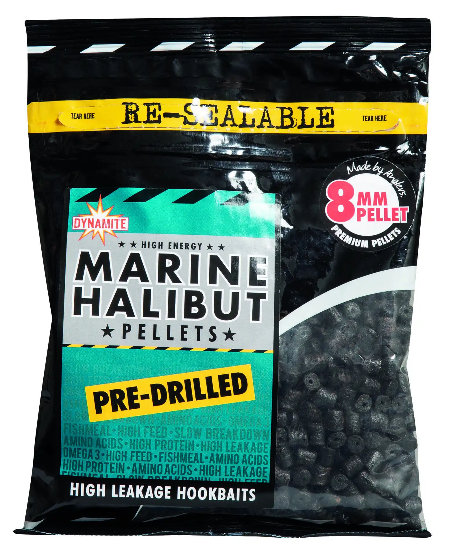 Dynamite Baits Pre-Drilled Pellets 350g 8mm Marine Halibut
