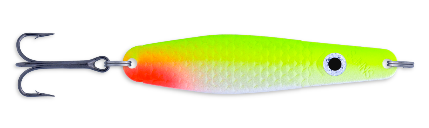 Fluo Green White w. Red Spot