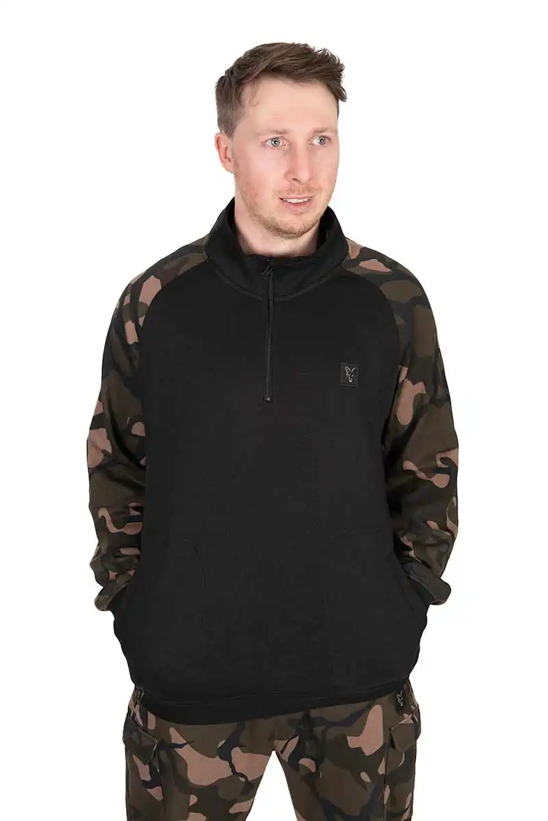 FOX Carp LW QTR Zip Black/Camo #XXXL