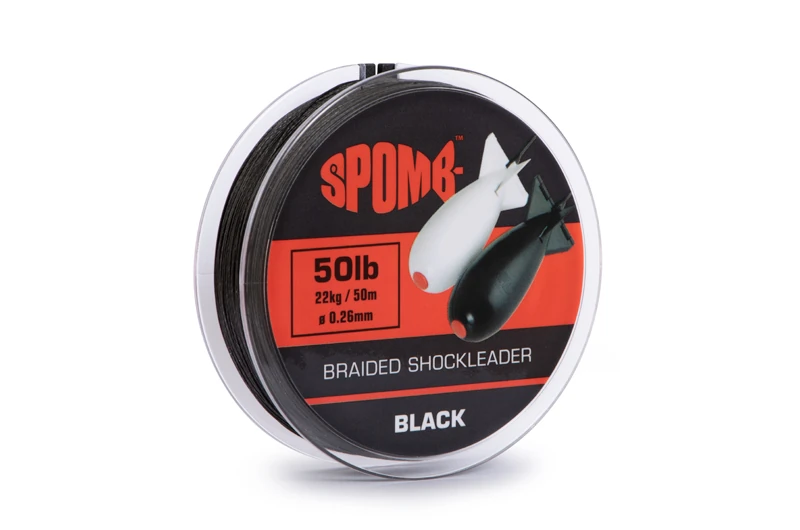 Spomb Braided Shockleader 50m Black 0,26mm 50lb