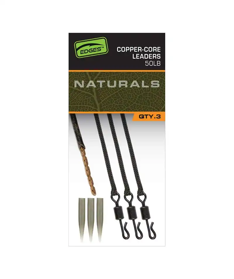 FOX Carp Edges Naturals Copper-Core Leaders 75cm