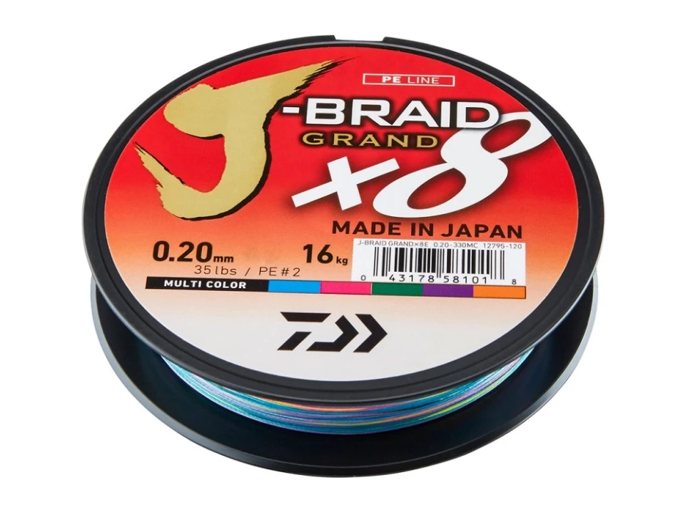 Daiwa J-Braid Grand X8 150m Multi Color 0,06mm 5kg