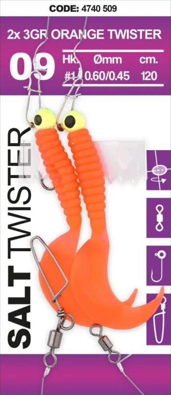Spro Salt Twister 09 1,2m Orange