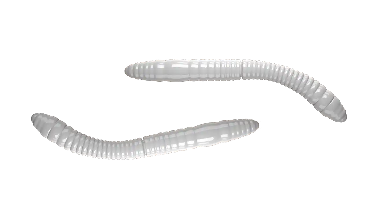 Libra Lures Fatty D'Worm Tournament 55 Cheese 5,5cm 001 - white