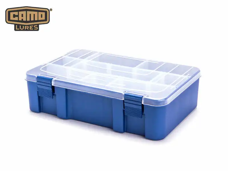 Camo Lures Tackle Box Deep Dunkelblau / Transparent 27,6x7,5x18,8cm