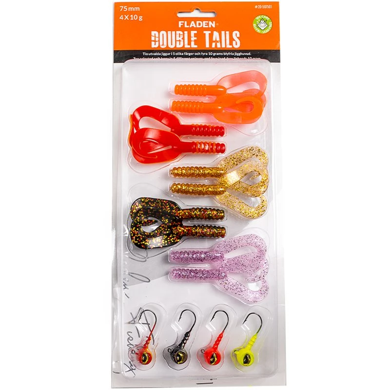 Fladen Double Tails Twister-Set inkl Jigs 3" 10g