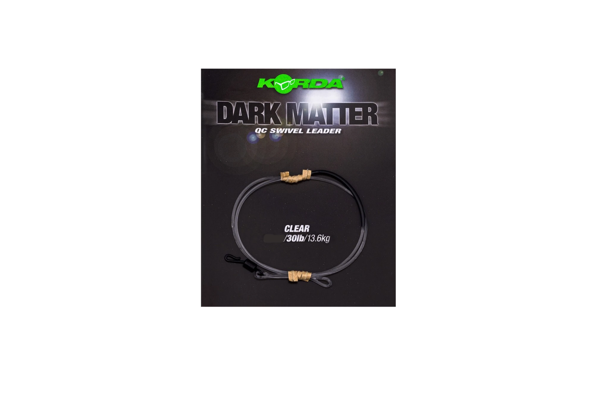 Korda Dark Matter Leader QC Swivel 50cm 40lb Clear