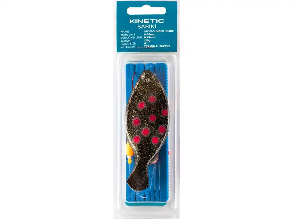Kinetic Sabiki Jay Flounder Inline #1 115cm Black Red Dots 120g