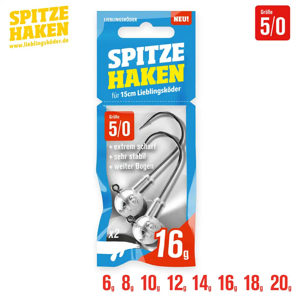 Lieblingsköder Jigköpfe Spitze Haken #5/0 6g