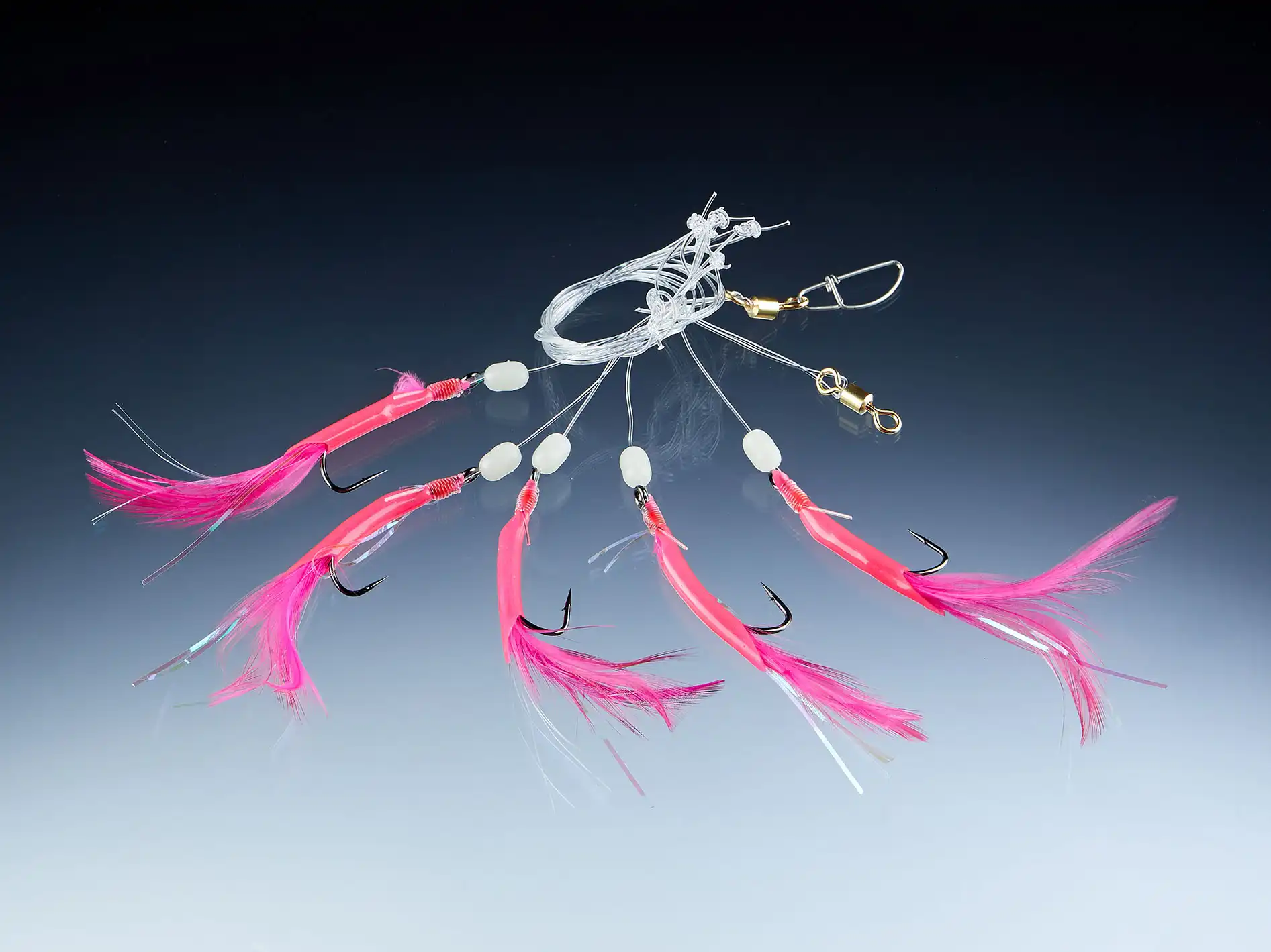 Balzer Makrelen-/Wittling System mit 5 Haken 4/0 1,75m Pink