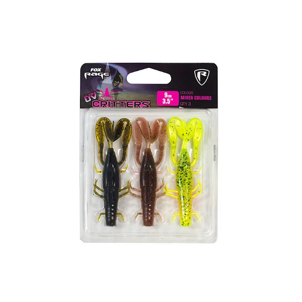 FOX Rage Ultra UV Mixed Colour Packs Critter 7cm Mixed