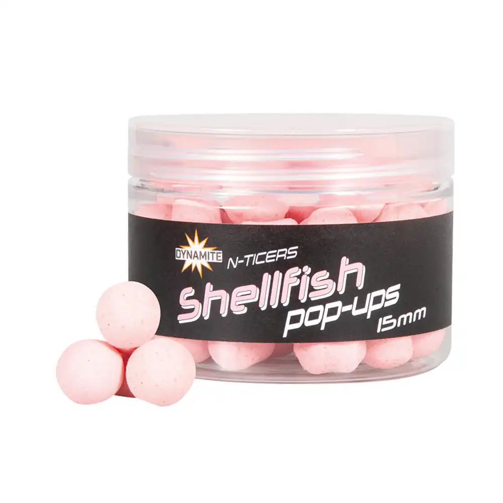 Dynamite Baits N-Ticers Pop-Ups 40g 12mm Shellfish