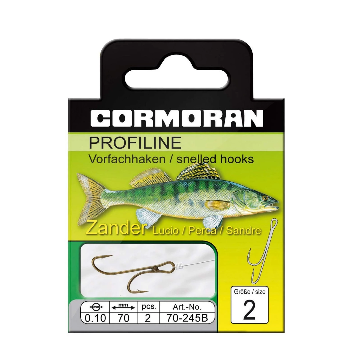 Cormoran Profiline Haken Zander Ryder brüniert #6 70cm 0,08mm