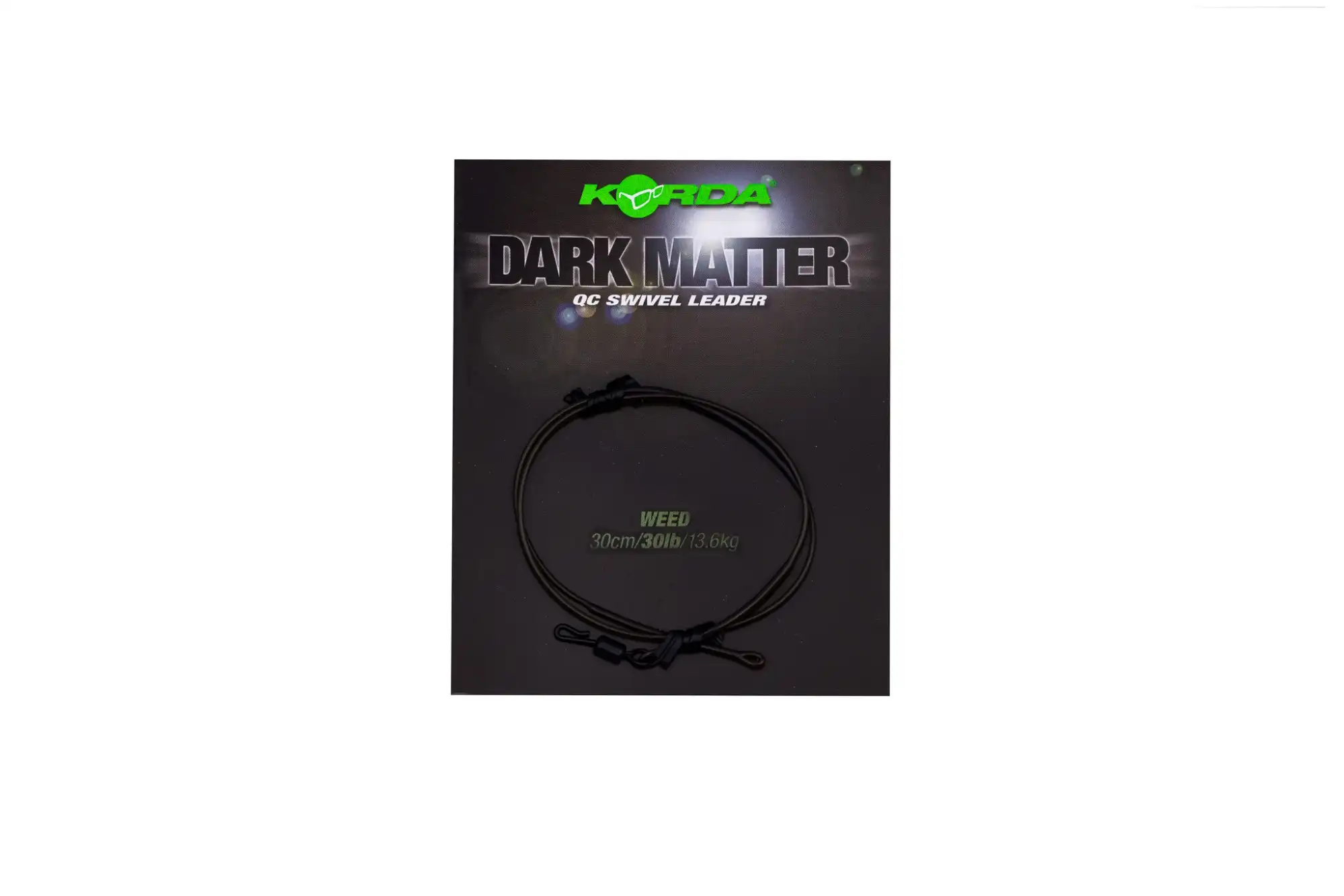 Korda Dark Matter Leader QC Swivel 30cm 30lb Weed