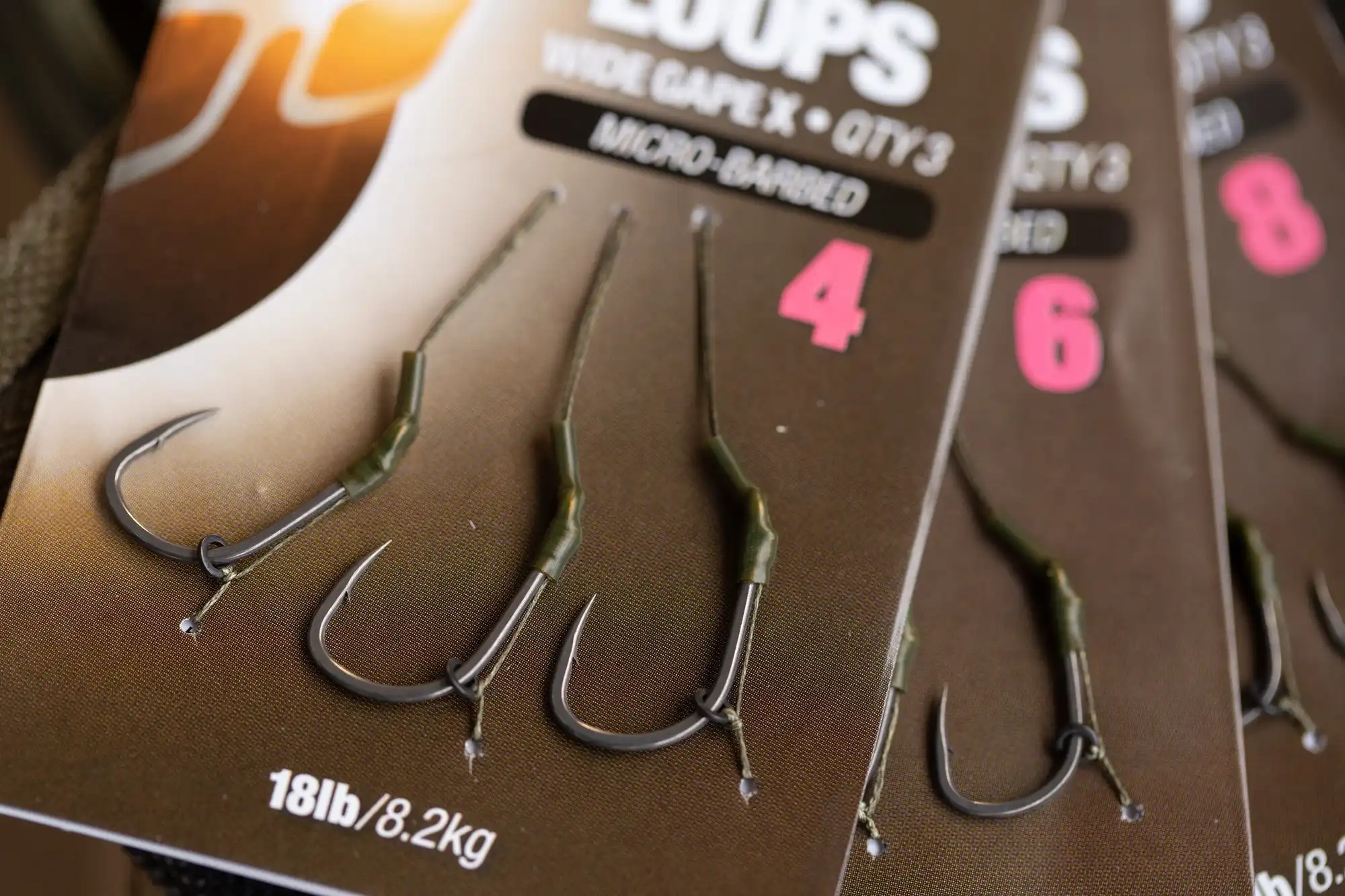Korda Loop Rigs DF Wide Gape X #4 18lb