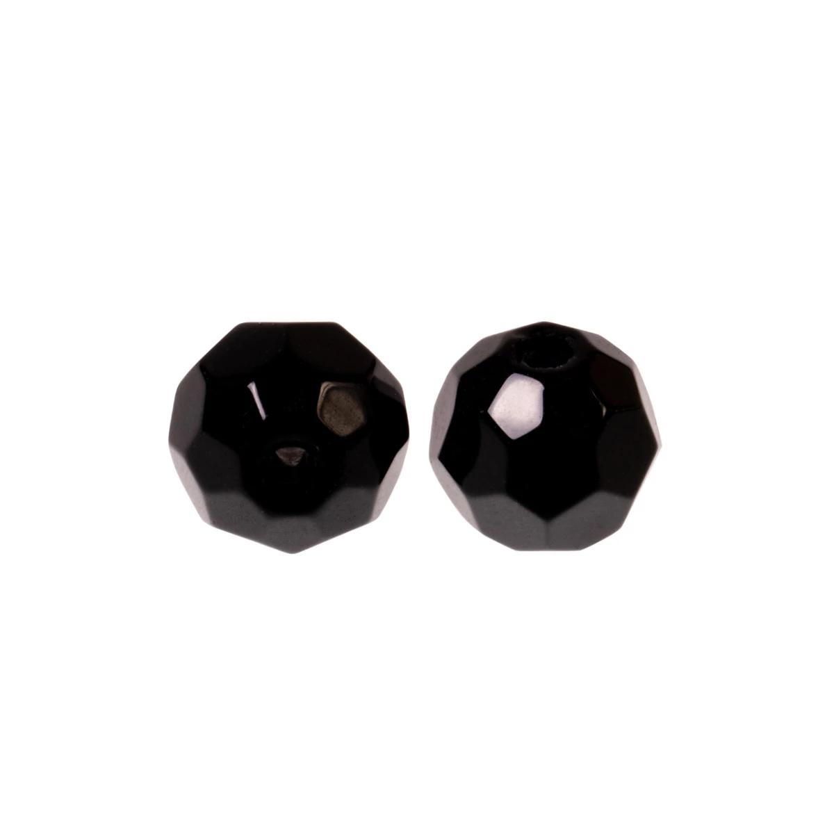 Zeck Faceted Glass Beads 6,00mm Schwarz