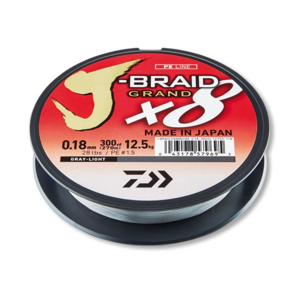 Daiwa J-Braid Grand X8 135m Gray-Light 0,06mm 5kg