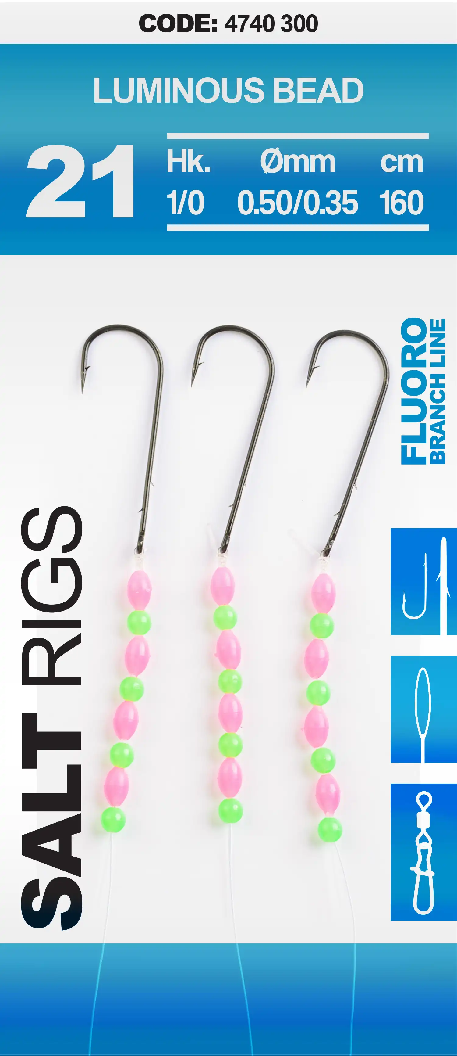 Spro 21 Salt Rig Luminous Bead #1/0